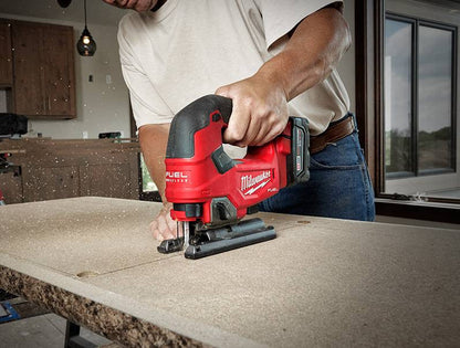 Milwaukee 2737-20 M18 FUEL D-Handle Jig Saw cutting wood (battery sold separately)