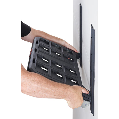 Milwaukee 48-22-8481PACKOUT Racking Shelf locking onto wall mounted rack (not included)