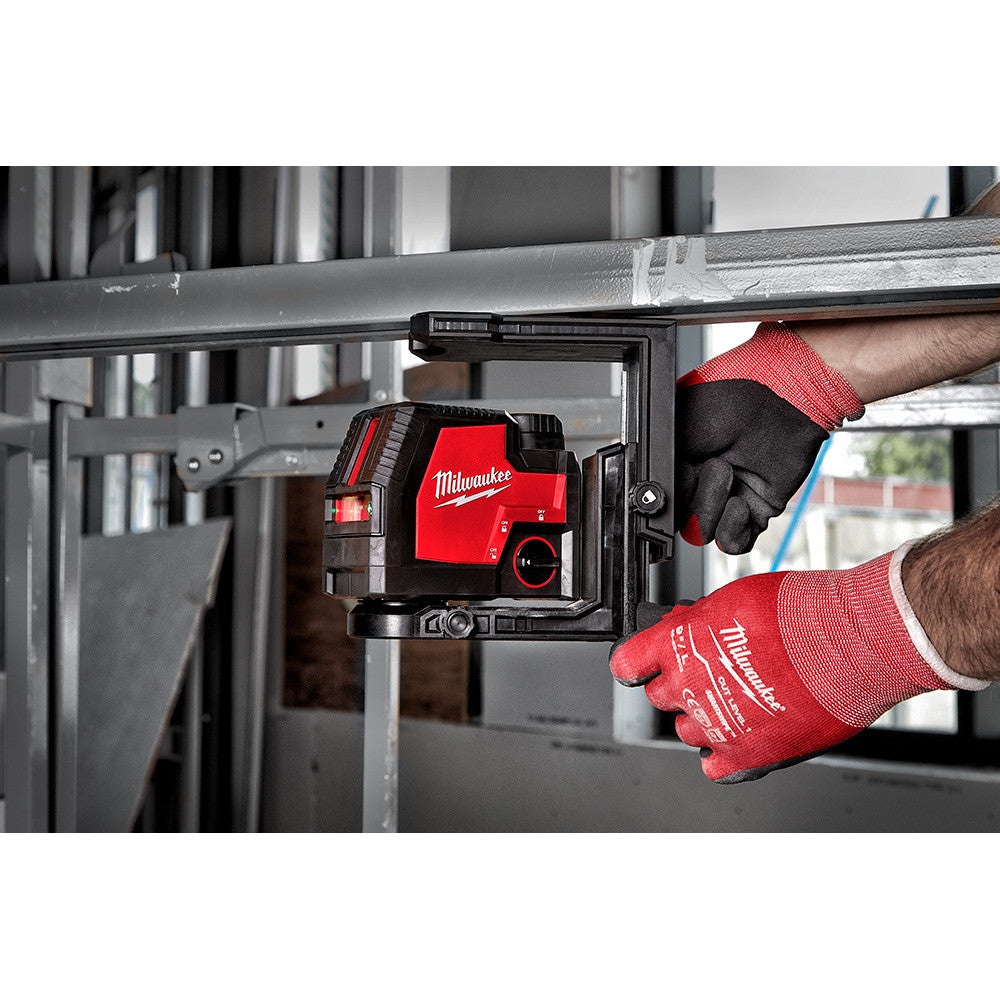 Milwaukee 48-35-1311 360° Laser Bracket holding laser (sold separately)