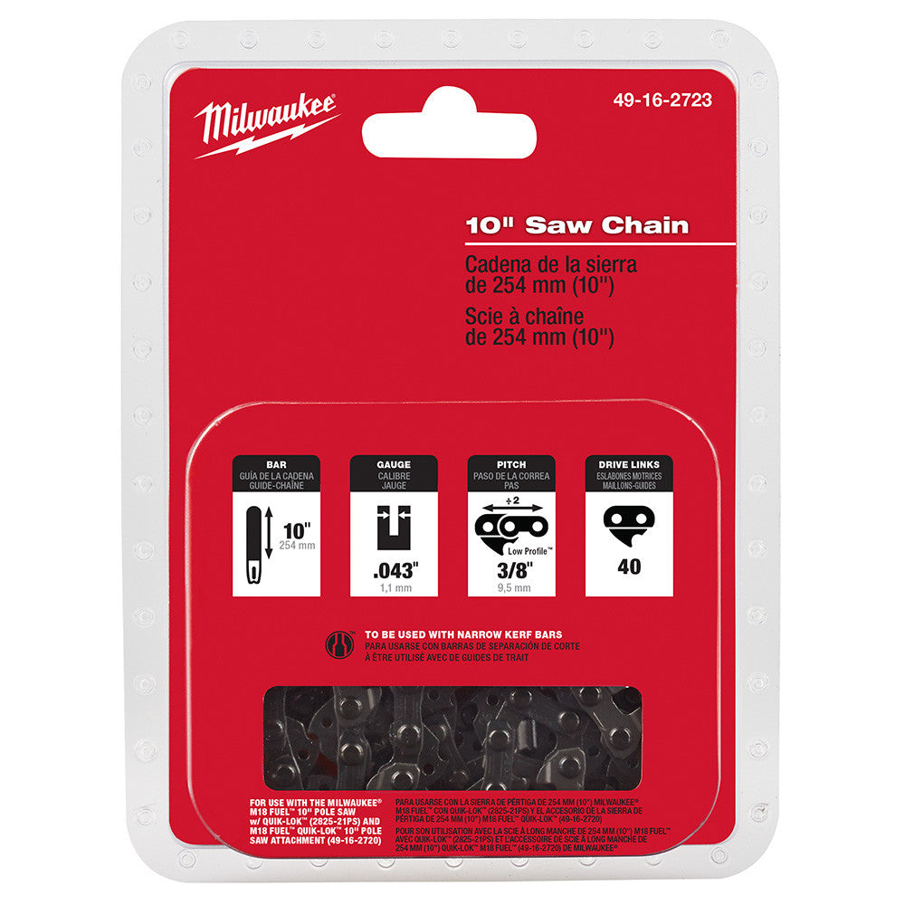 Milwaukee 49-16-2723 M18 FUEL 10 Pole Saw Replacement Chain