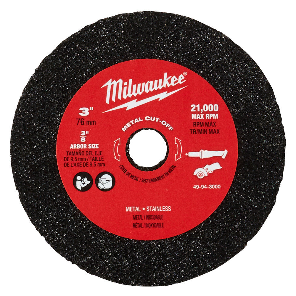 Milwaukee 49-94-3000 3-Inch Metal Cut-Off Wheel - 3pk