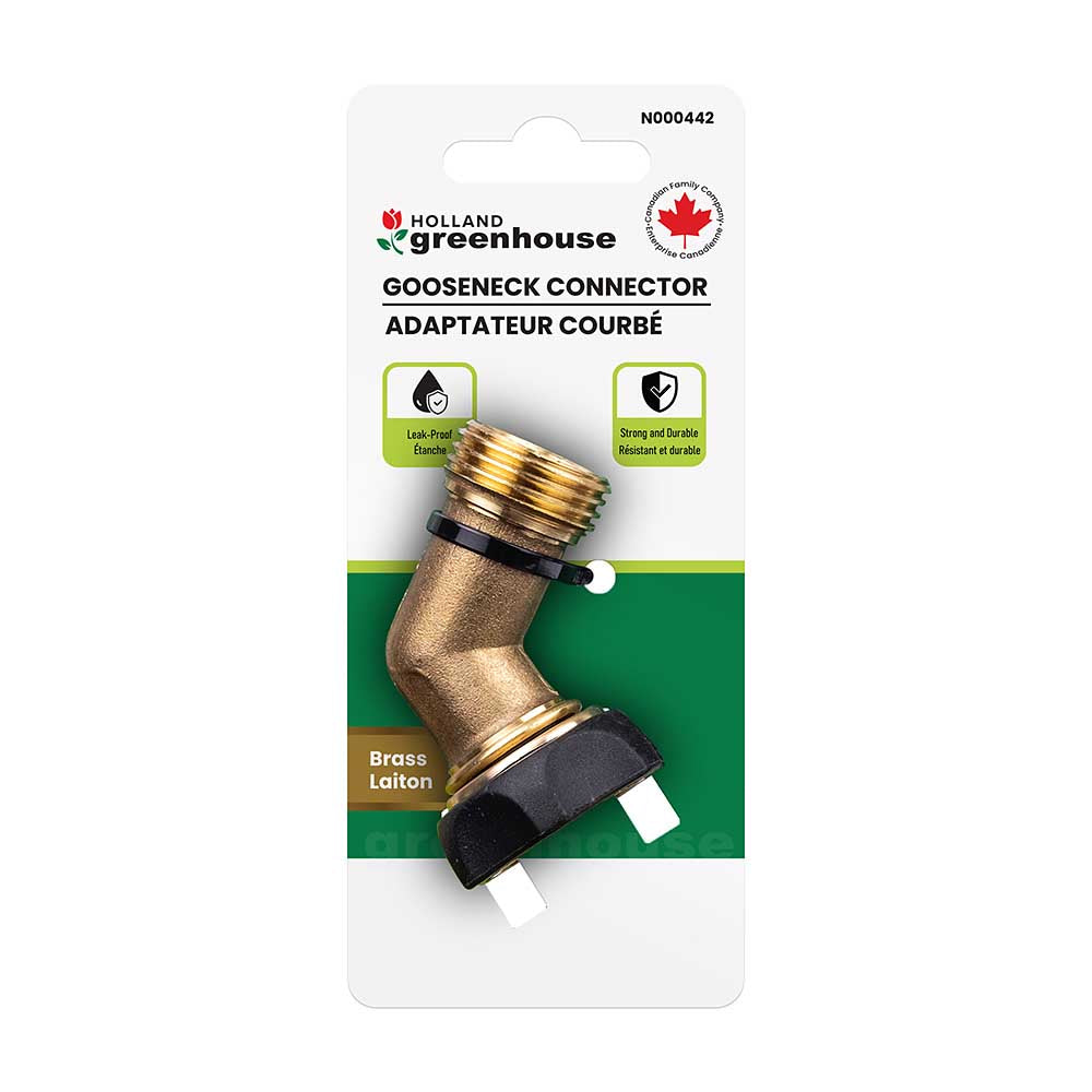 Holland Greenhouse Brass Gooseneck Connector