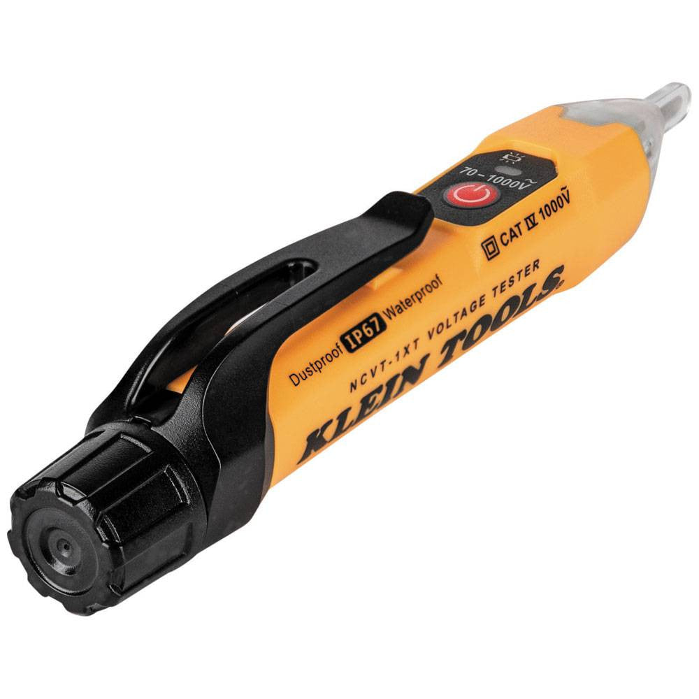 Klein Tools NCVT1XTKIT Non-Contact Voltage and GFCI Receptacle Premium Test Kit showing from a different angle