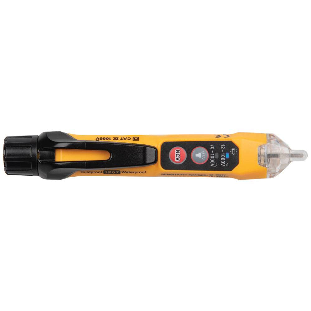 Klein Tools NCVT3P 12V to 1000V AC Dual Range Non-Contact Voltage Tester with Flashlight showing from a different angle