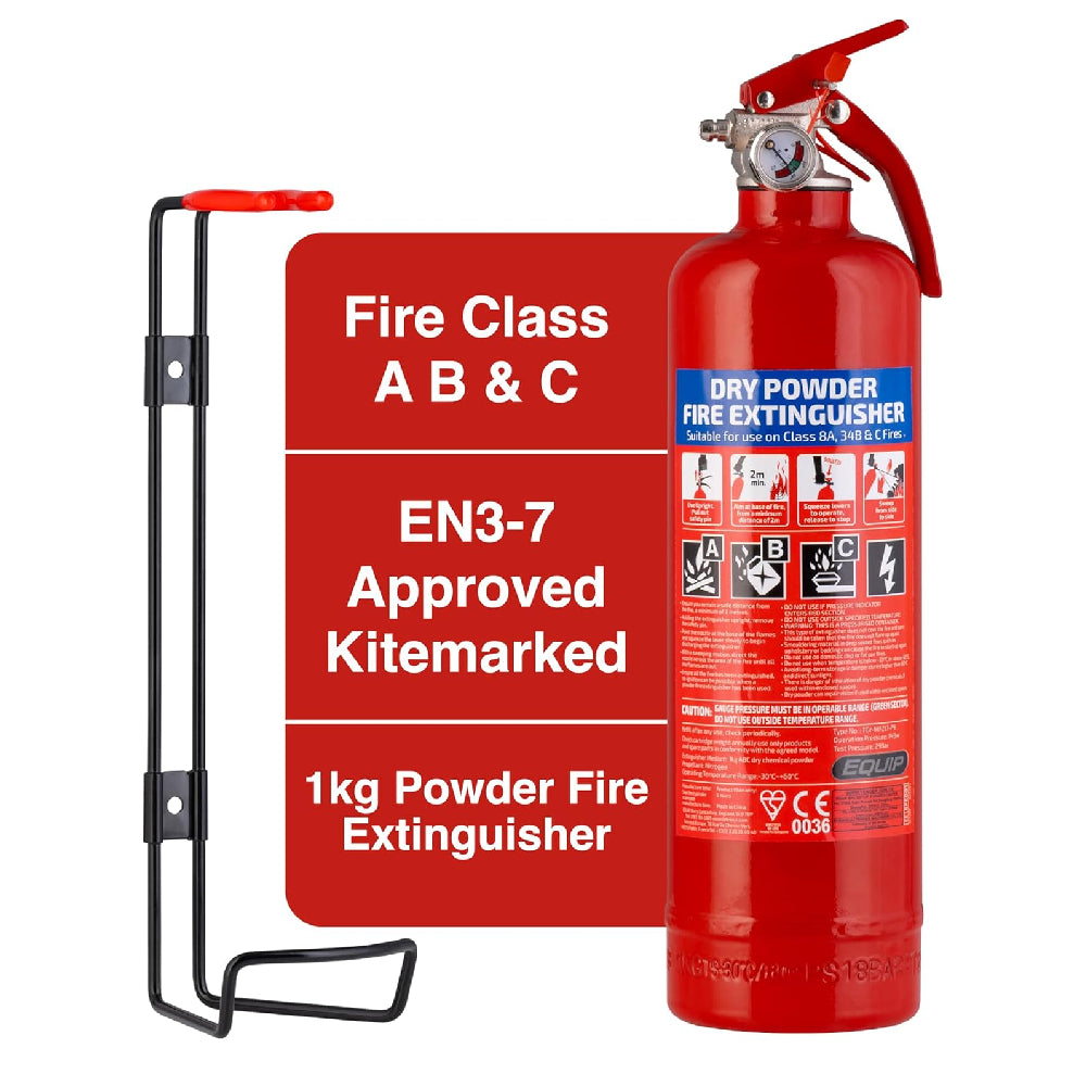 National Fire 5lb Dry Chemical Fire Extinguisher with Wall Bracket