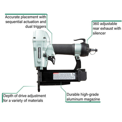 Metabo NPT NT65M2M 2-1/2 Inch 16 Gauge Finish Nailer with Air Duster