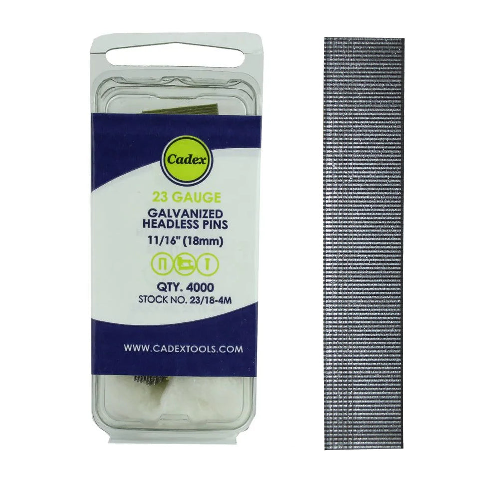 Cadex 23 Gauge 11/16in Galvanized Headless Pins - 4000pk