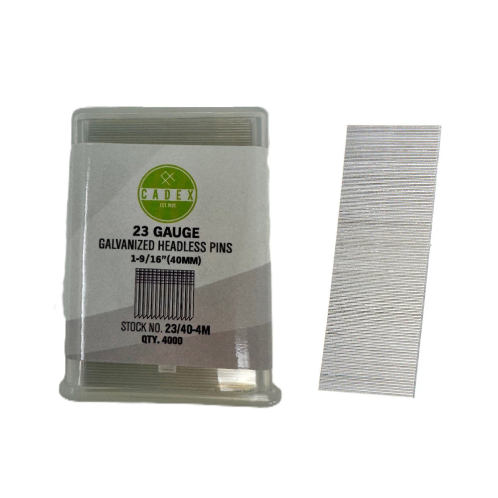 Cadex 23 Gauge 1-9/16in Galvanized Headless Pins - 4000pk