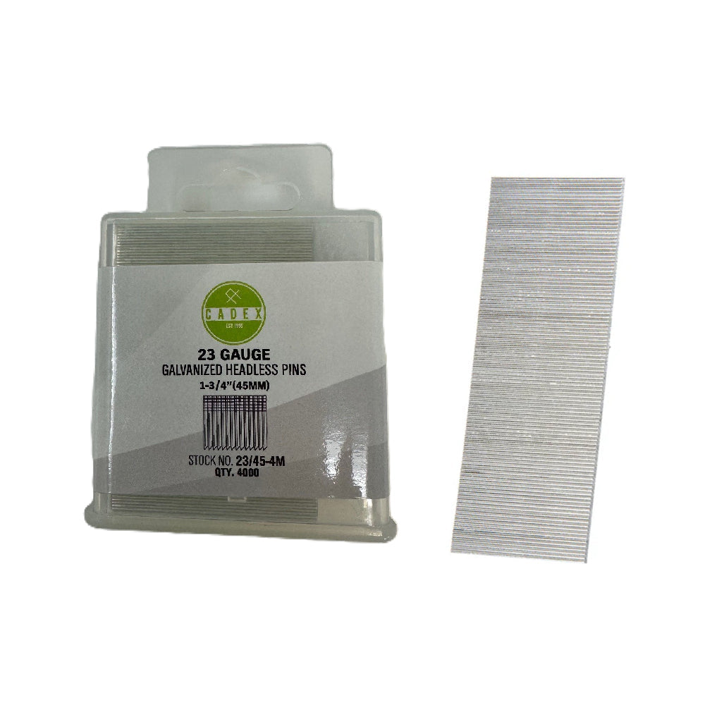 Cadex 23 Gauge 1-3/4in Galvanized Headless Pins - 4000pk