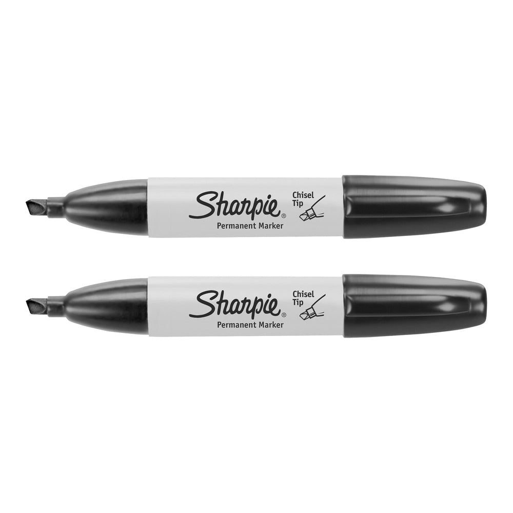 Sharpie Black Chisel Tip Permanent Markers - 2pk