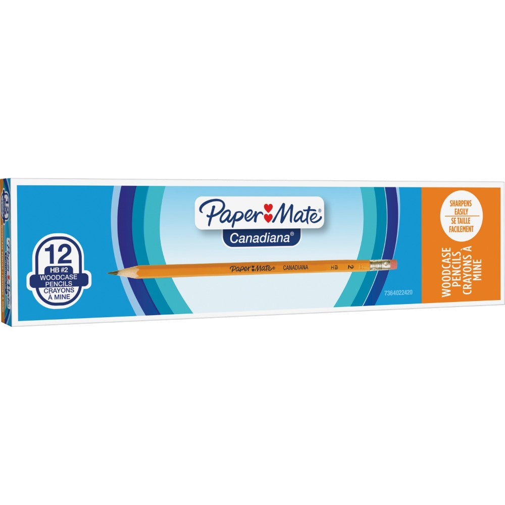 Paper Mate HB #2 Canadiana Woodcore Pencils - 12pk
