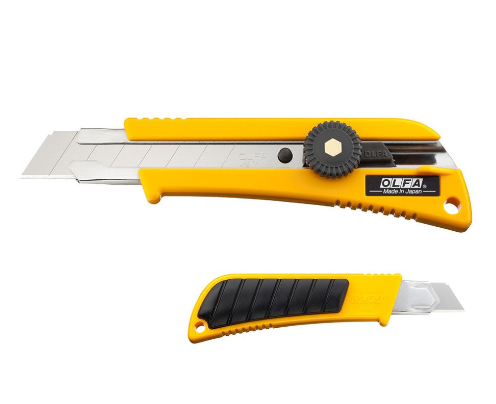 OLFA L-2 18mm Heavy-Duty Utility Knife with Rubber Grip