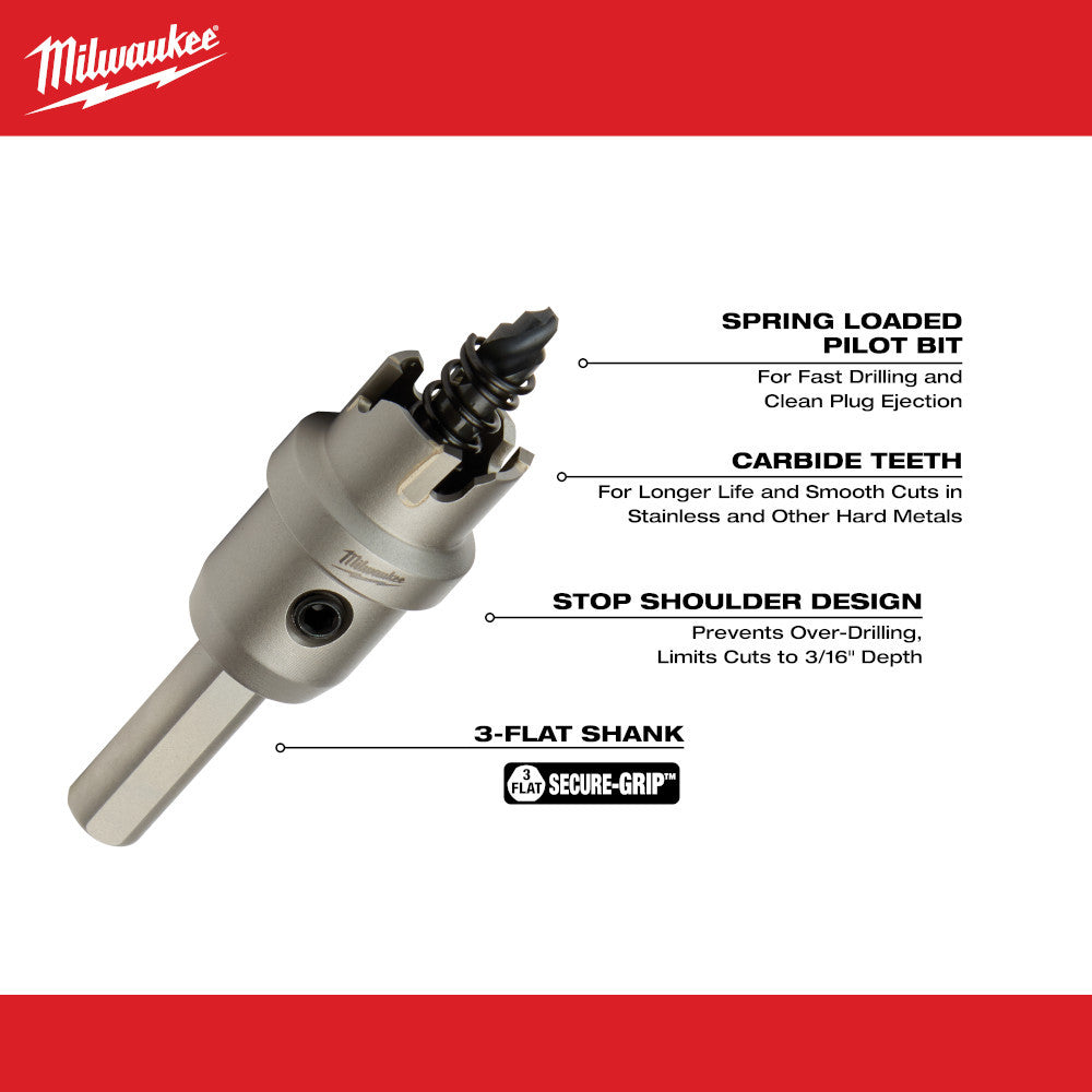 Milwaukee 49-57-8609 7/8 inch One-Piece Carbide Hole Cutter