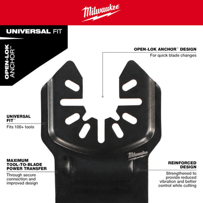 Milwaukee 49-25-2272 OPEN-LOK DIAMOND MAX Multi-Tool Oscillating Diamond Grit Grout Removal Blade