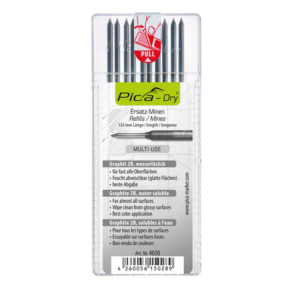 Pica 4030 Pica-Dry Graphite Lead Refills - 10pk