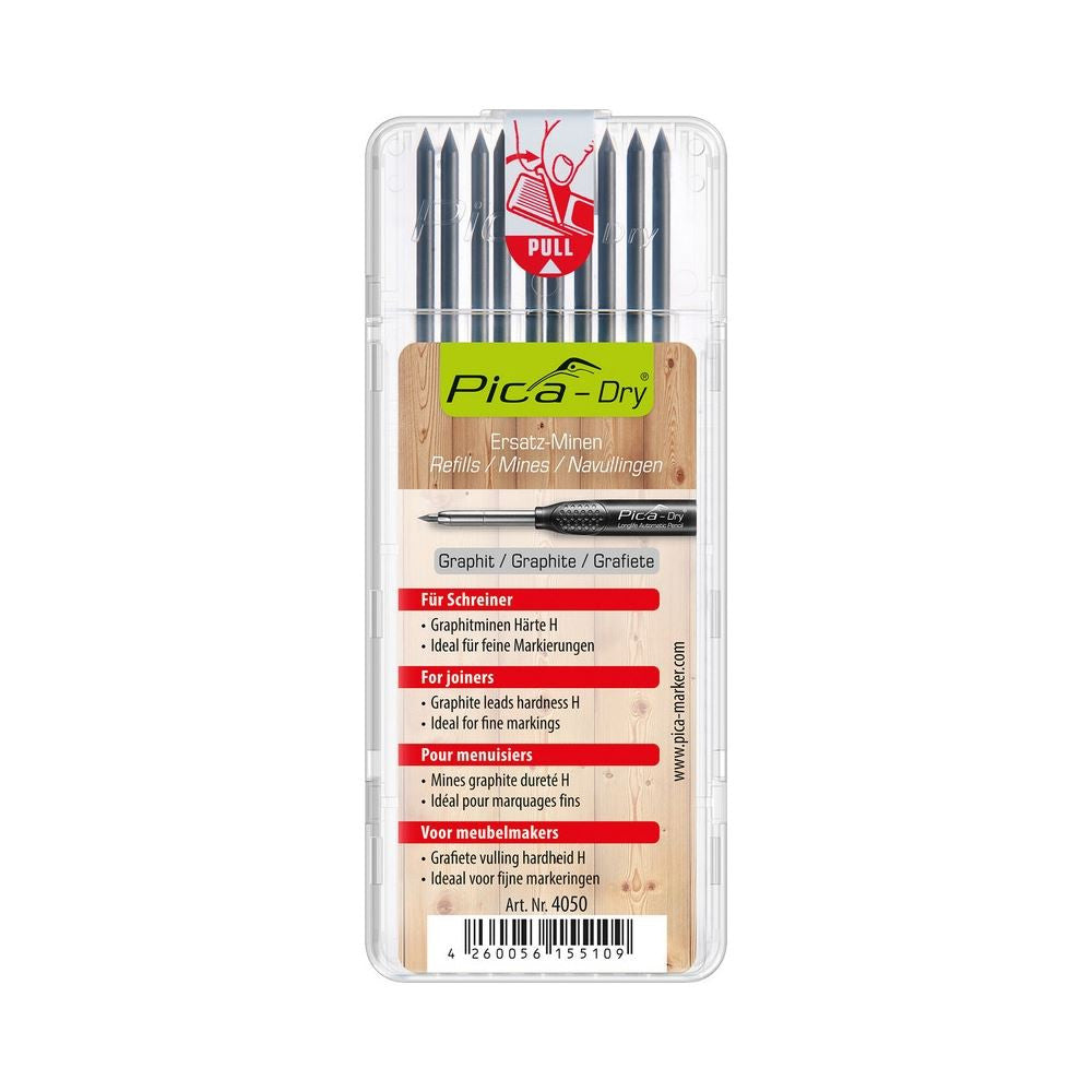 Pica 4050 Pica-Dry Special Graphite Lead Refills for Joiners - 8pk
