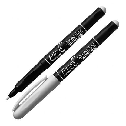 Pica 532-52-SB Classic 532 Permanent Pen with Bullet Tip - White