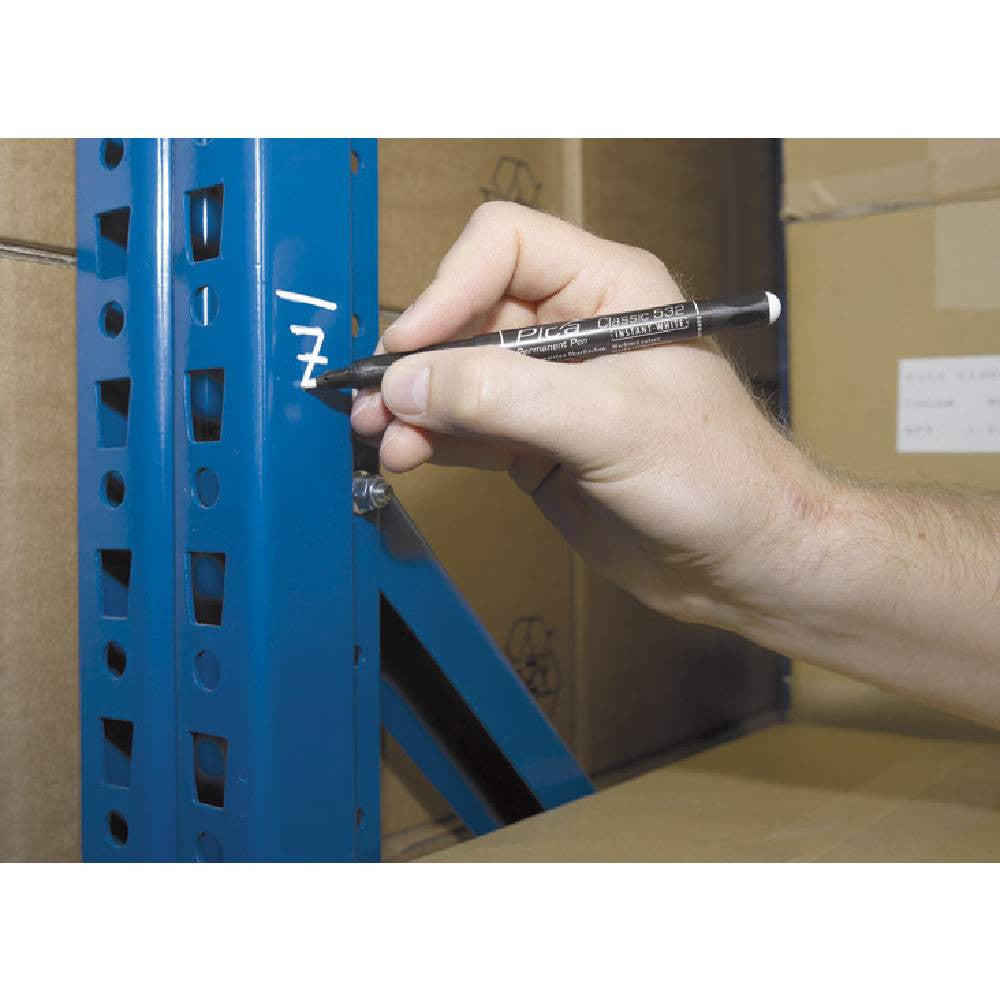 Pica 532-52-SB Classic 532 Permanent Pen with Bullet Tip - White