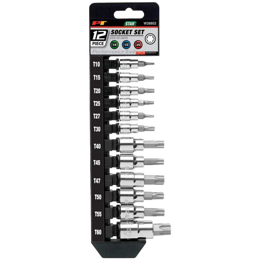 Performance Tool 12pc Star Bit Socket Set