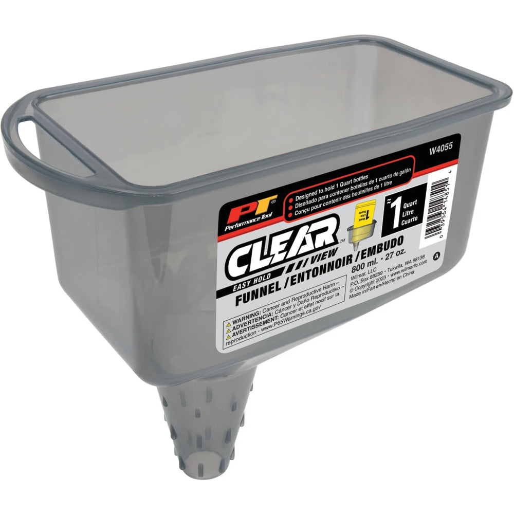 Performance Tool 1-Pint Clear View Easy Hold Funnel