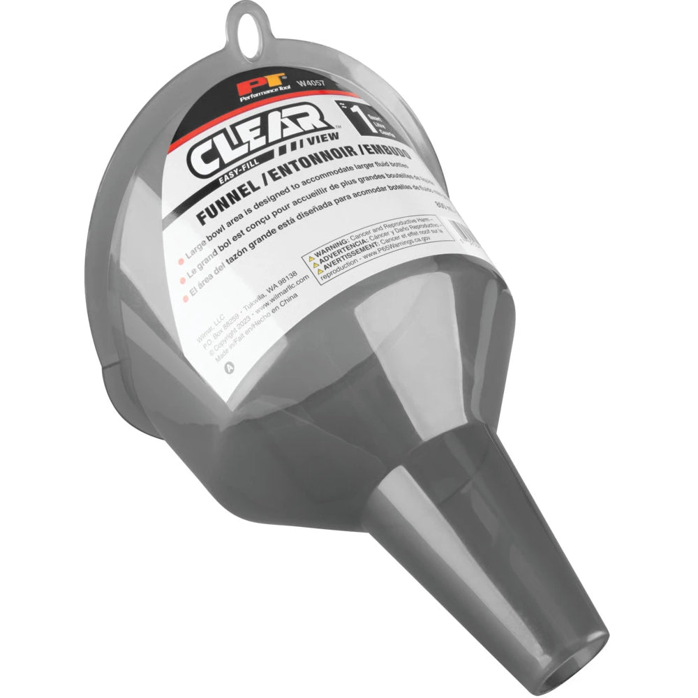 Performance Tool 1-Quart Clear View Easy-Fill Funnel
