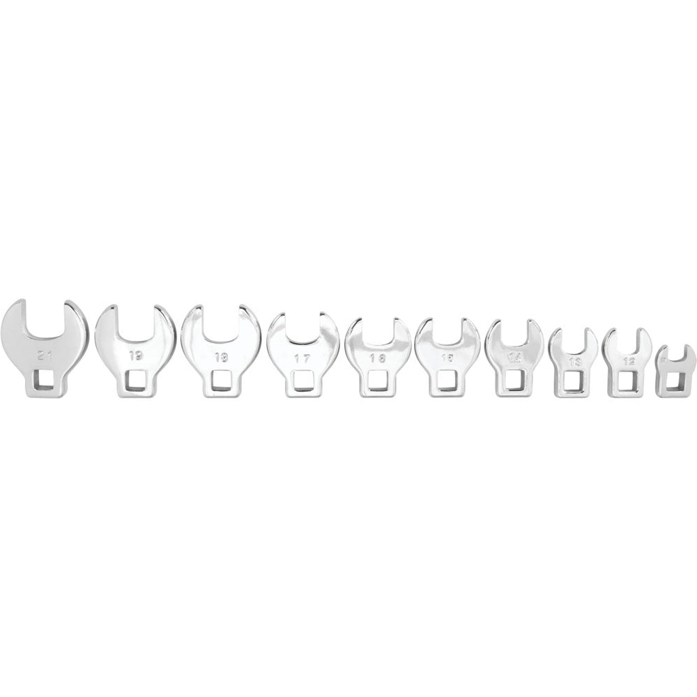 Performance Tool 10pc Metric Crow Foot Wrench Set