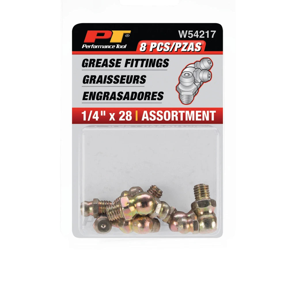 Performance Tool 8pc SAE Grease Fittings Set