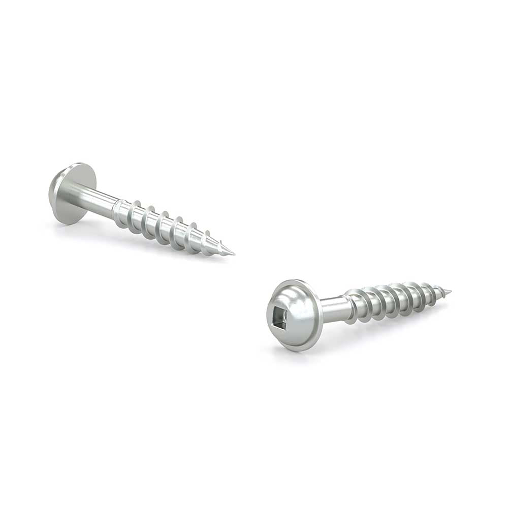 #8 x 1-1/4in Pan Washer Head Zinc-Plated Wood Screws - 100pk