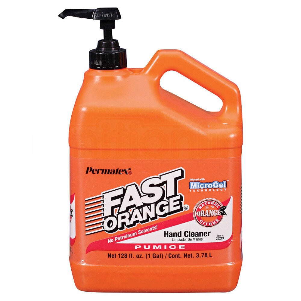 Permatex Fast Orange Fine Pumice Lotion Hand Cleaner - 1 Gallon Bottle with Pump