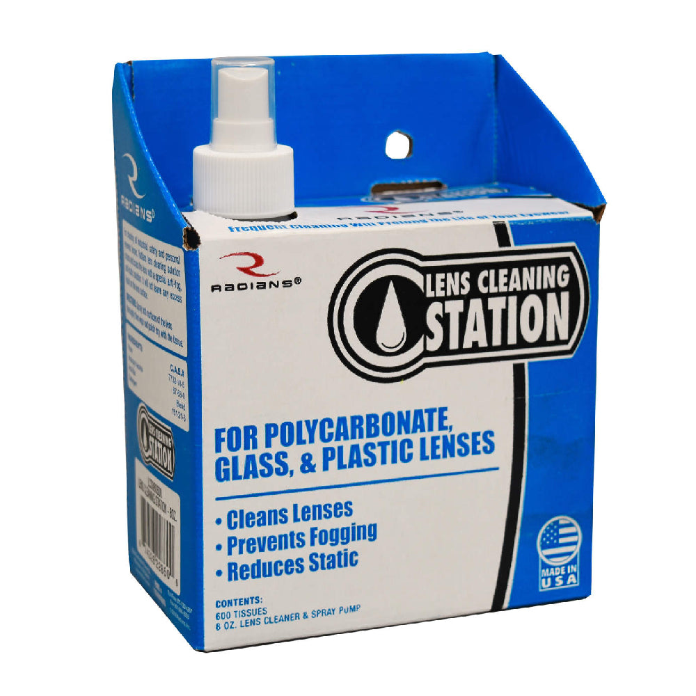 Radians Lens Cleaning Station with 8oz Cleaner & 600 Tissues