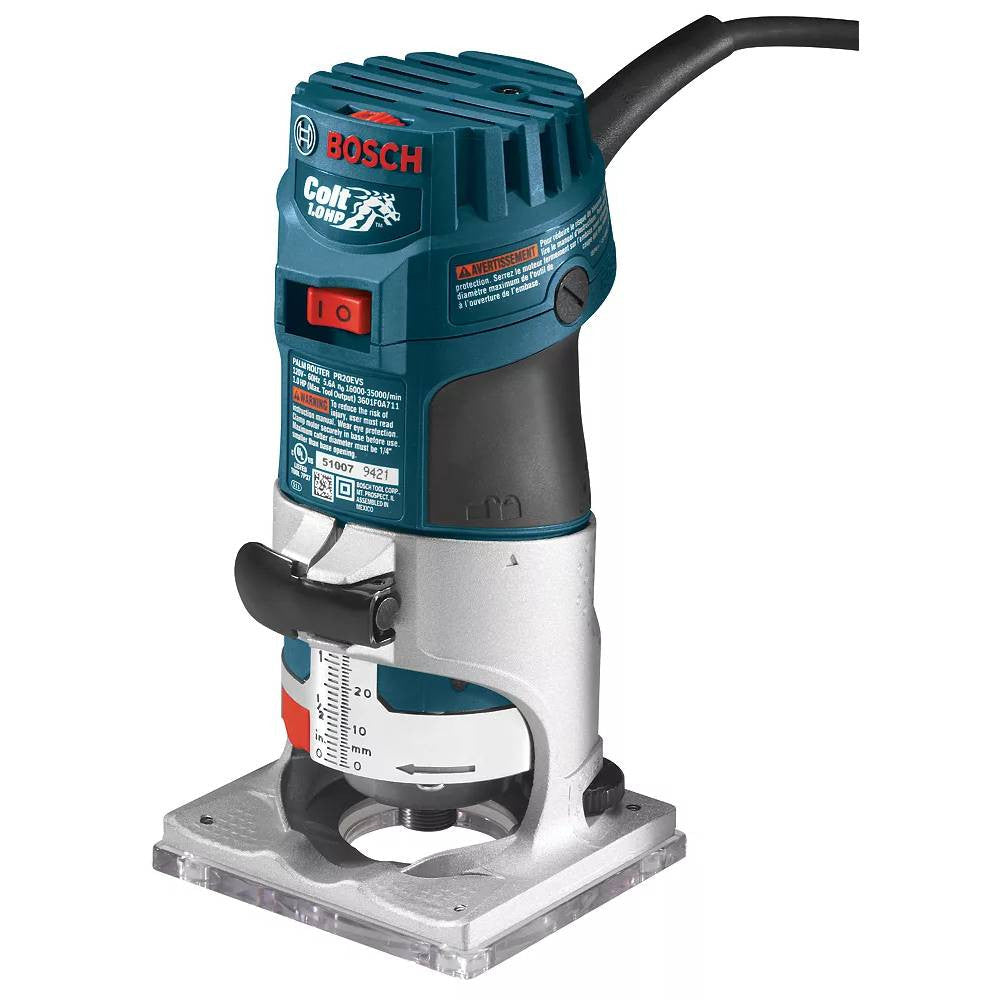Bosch PR20EVS Colt 1.0 HP Electronic Variable-Speed Palm Router