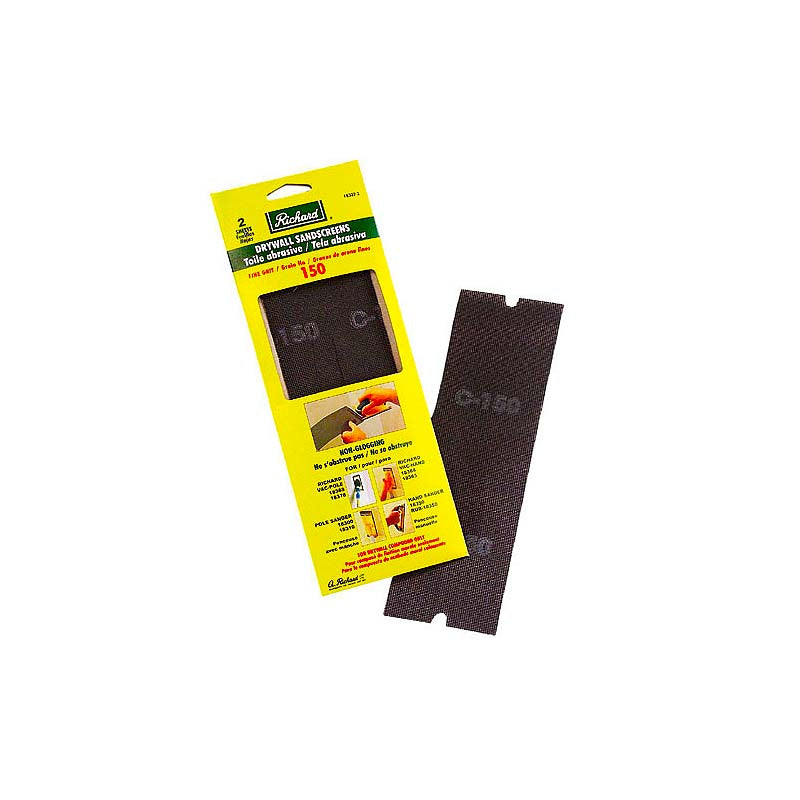 Richard 150 Grit 4in x 11-1/4in Drywall Sandscreens - 2pk