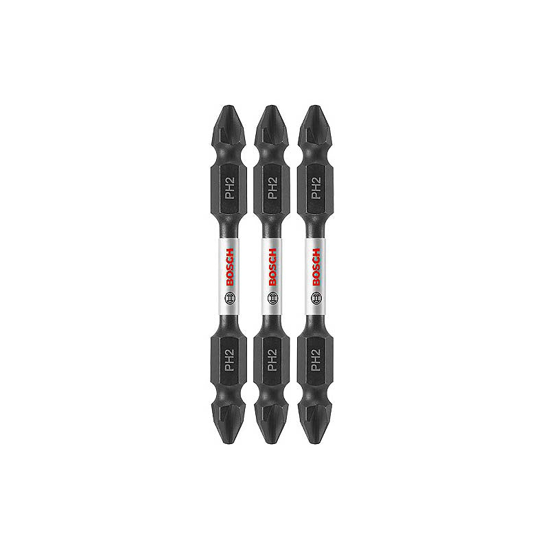 Bosch 3pc Impact Tough 2-1/2in Square #2 Double-Ended Bits