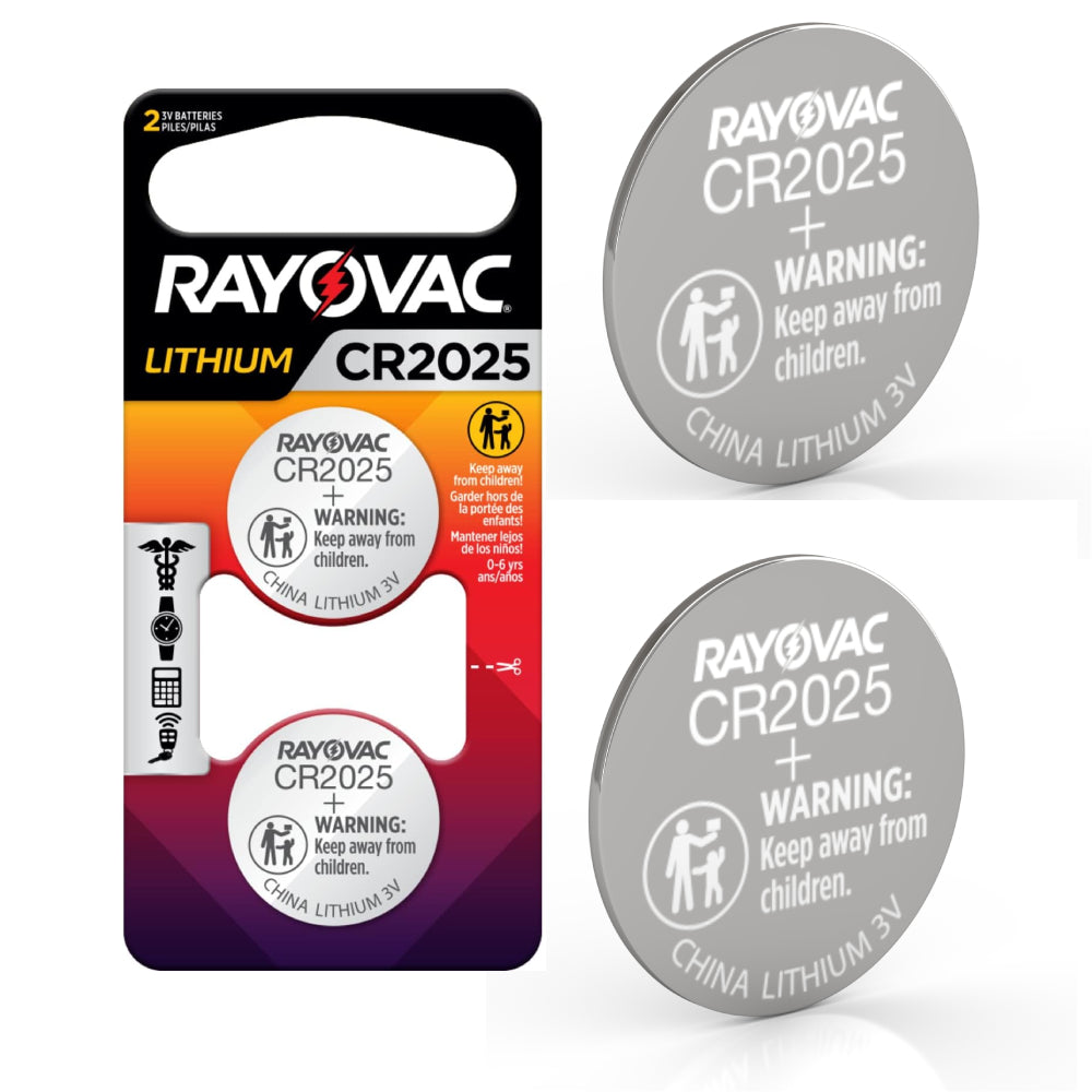 Rayovac CR 2025 Lithium Coin Cell Batteries  - 2pk