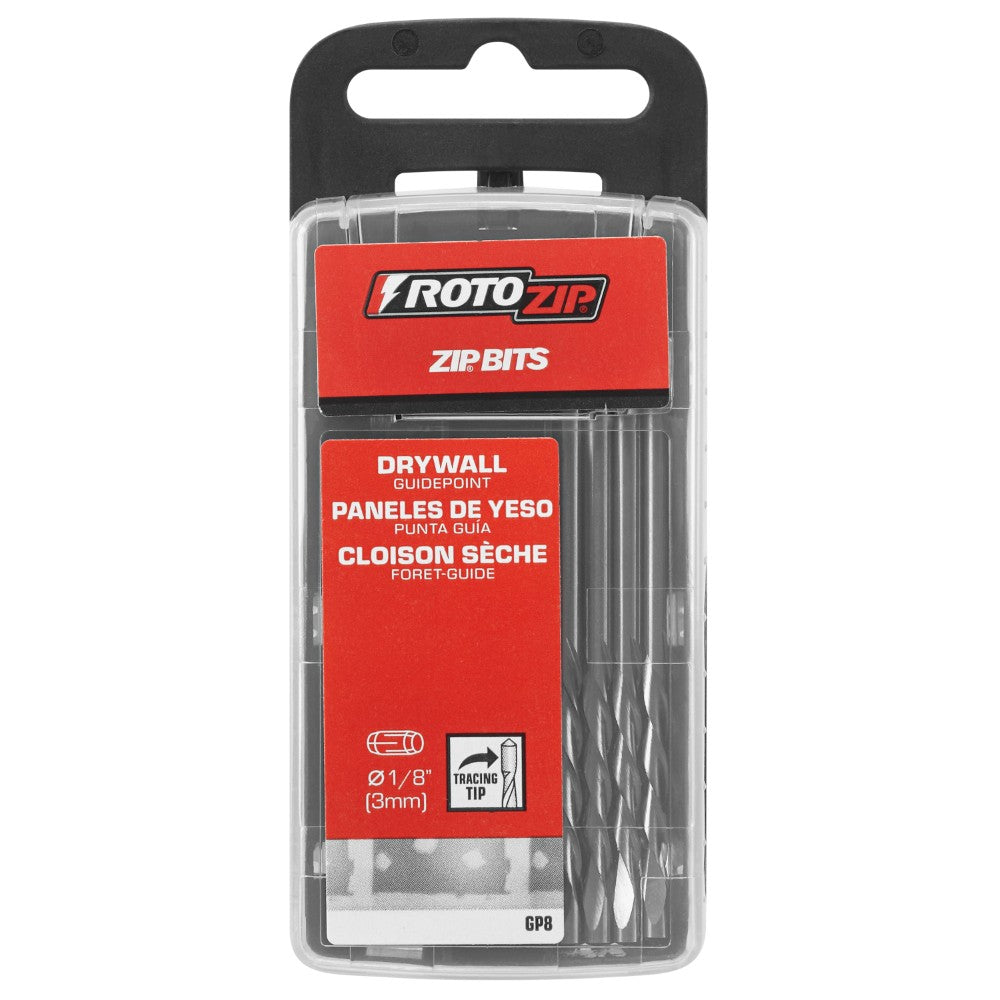 RotoZip 8pc 1/8in ZipBit GuidePoint Drywall Bit Set