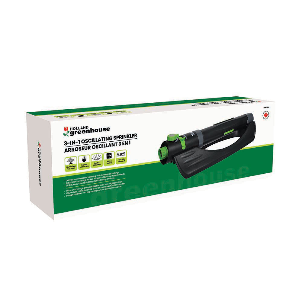 Holland Greenhouse 3-in-1 Oscillating Sprinkler