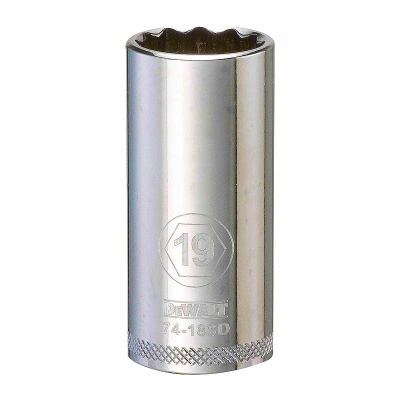 DeWalt 19mm 3/8in Drive 12pt Metric Deep Socket