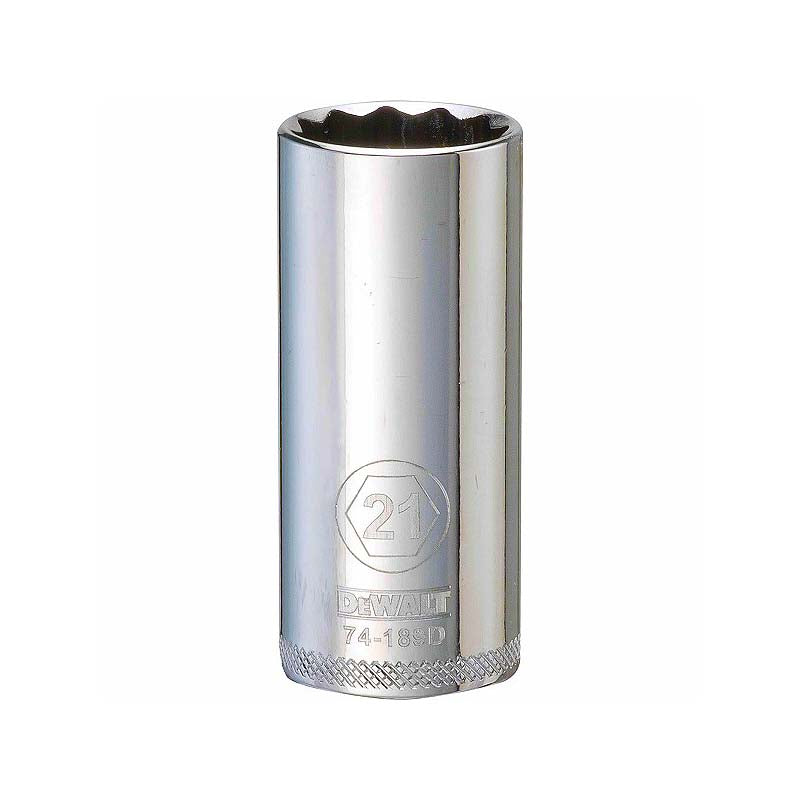 DeWalt 21mm 3/8in Drive 12pt Metric Deep Socket