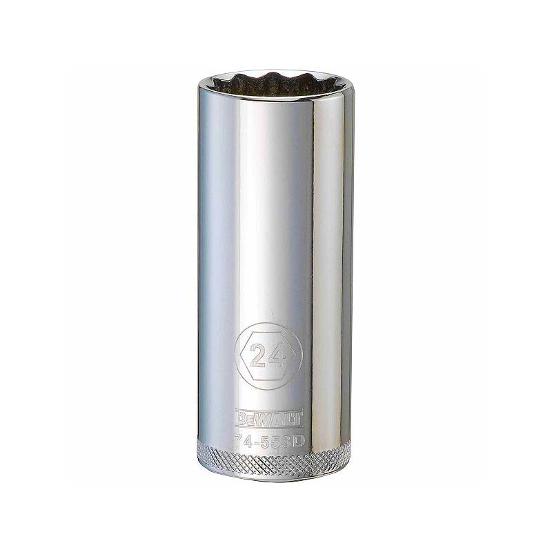 DeWalt 24mm 1/2in Drive 12pt Metric Deep Socket