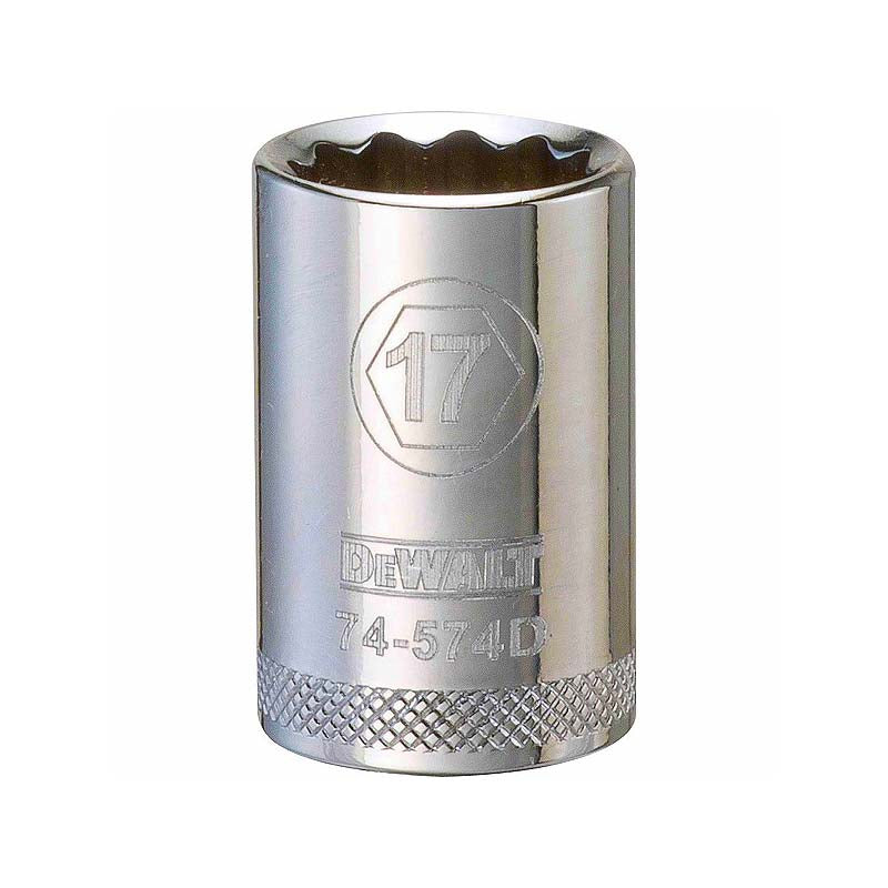 DeWalt 17mm 1/2in Drive 12pt Metric Socket