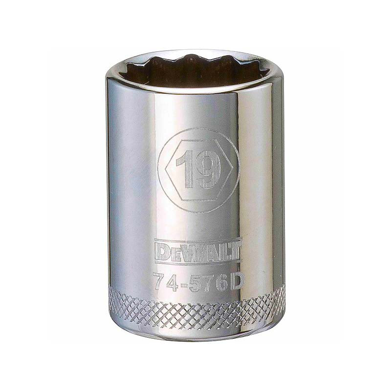 DeWalt 19mm 1/2in Drive 12pt Metric Socket