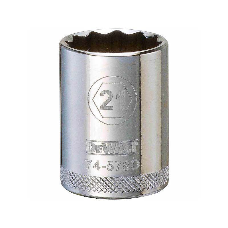 DeWalt 21mm 1/2in Drive 12pt Metric Socket