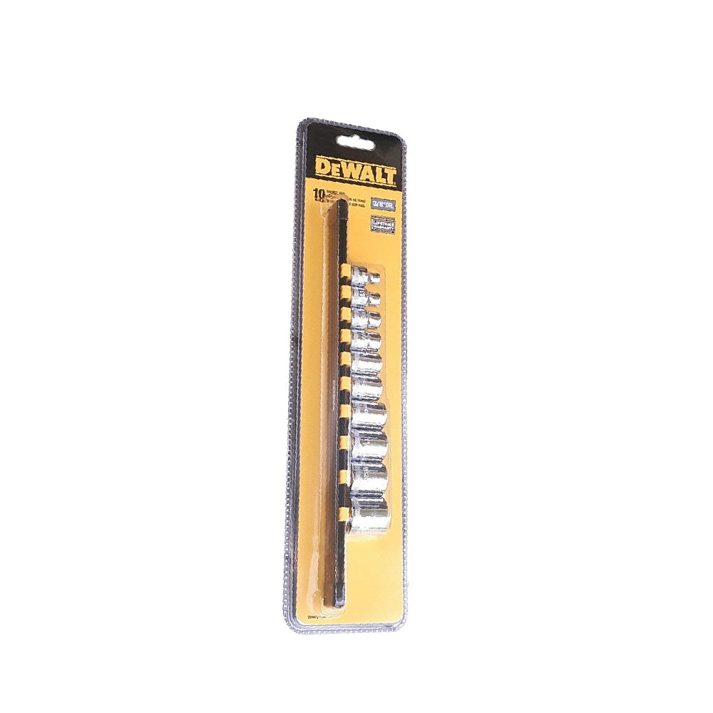 Dewalt 10pc 3/8in Drive SAE 6pt Socket Set