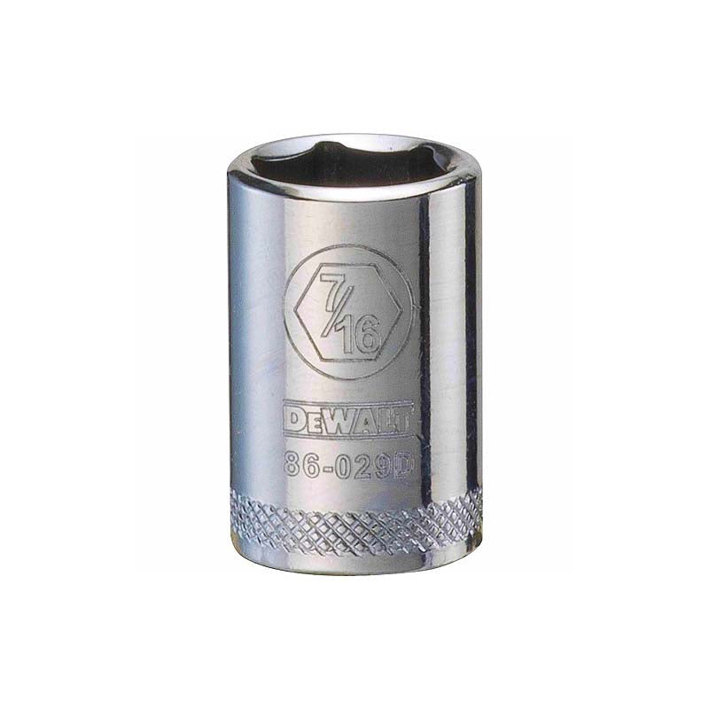 DeWalt 7/16in 1/4in Drive 6pt SAE Socket