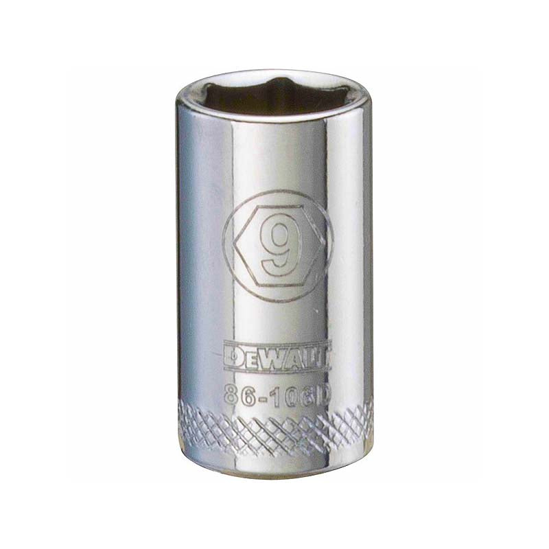 DeWalt 9mm 1/4in Drive 6pt Metric Socket