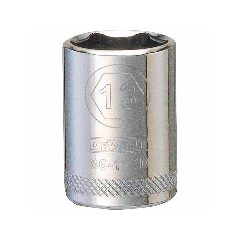 DeWalt 13mm 1/4in Drive 6pt Metric Socket