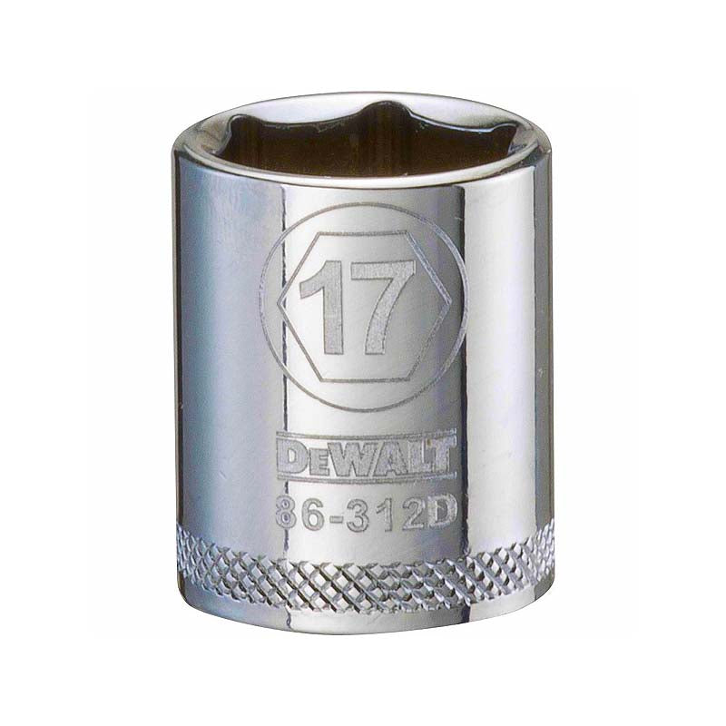 DeWalt 17mm 3/8in Drive 6pt Metric Socket