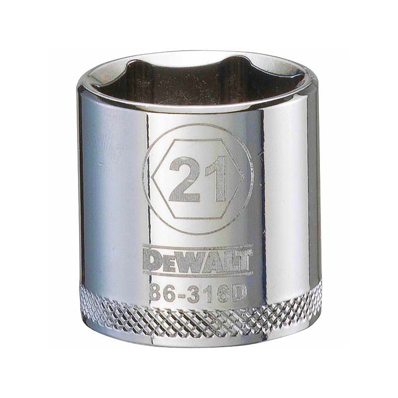 DeWalt 21mm 3/8in Drive 6pt Metric Socket