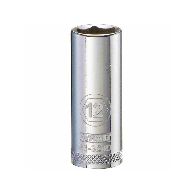 DeWalt 12mm 3/8in Drive 6pt Metric Deep Socket