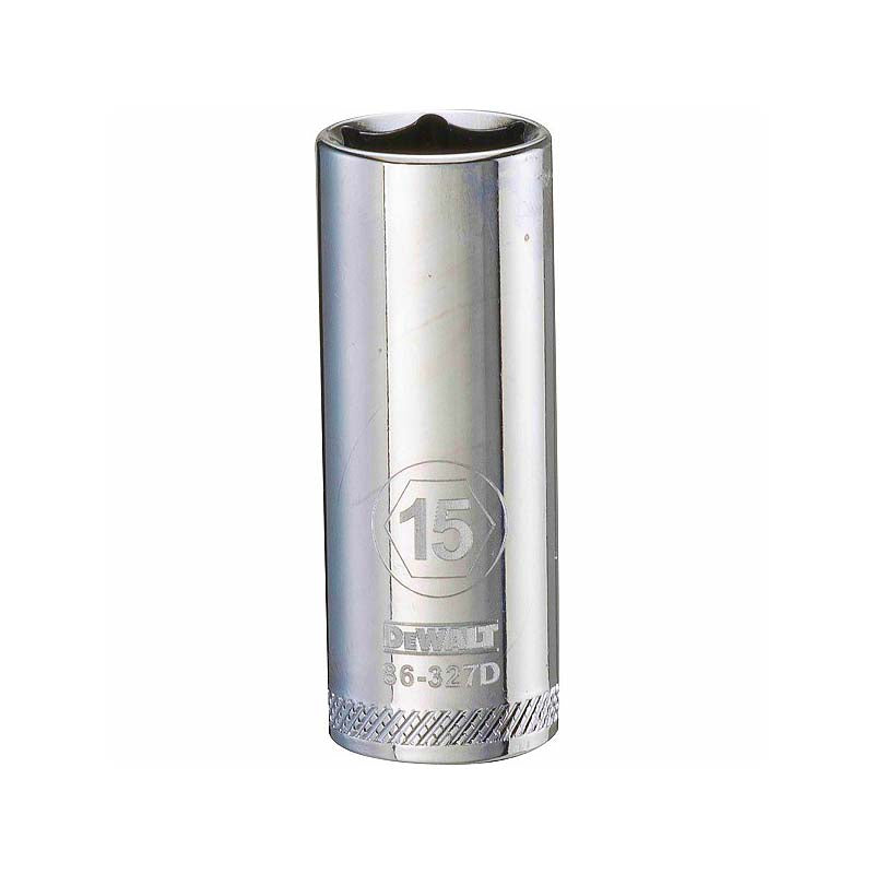 DeWalt 15mm 3/8in Drive 6pt Metric Deep Socket